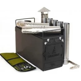 Печь дровяная Следопыт походная средняя с экранами PF-SW-04