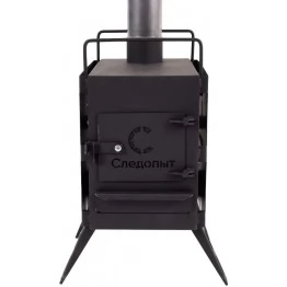 Печь дровяная Следопыт Heavy походная малая PF-SW-07 (с экранами, угловыми трубами и грибком)