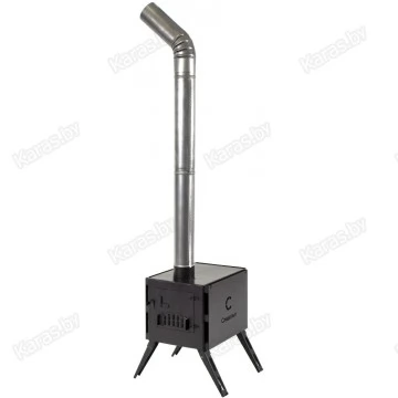 Печь дровяная Следопыт Light походная малая PF-SW-10 (с экранами, угловыми трубами)