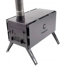 Печь дровяная Следопыт Light большая PF-SW-11 (с экранами, угловыми трубами)