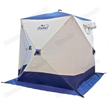 Палатка зимняя Следопыт КУБ 3 бело-синяя (1.8х1.8х2.0 м, Oxford 210D)