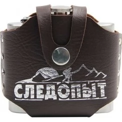 Фляжка Следопыт Freezly 150мл в кожаном чехле (PF-BD-F11)