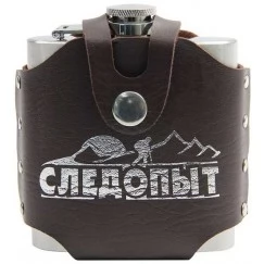 Фляжка Следопыт Freezly 180мл в кожаном чехле (PF-BD-F12)