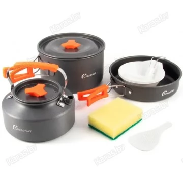 Набор посуды Следопыт Optimum из анодированного алюминия на 3 персоны