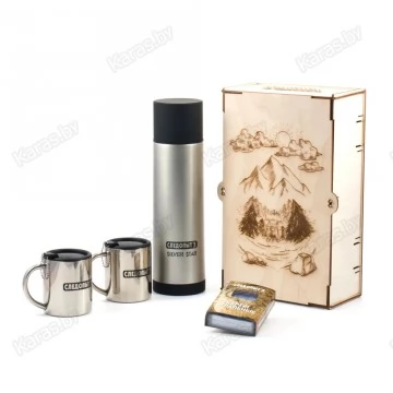 Подарочный набор Следопыт "Привал" (термос, 2 кружки, карты)