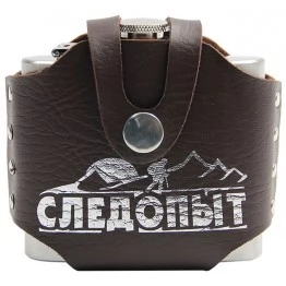 Фляжка Следопыт в кожаном чехле 200мл (PF-BD-F13)