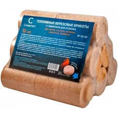 Топливные брикеты Следопыт с таблеткой для розжига, 12 шт
