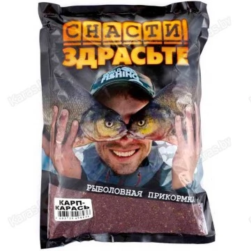 Прикормка Снасти Здрасьте Карп/Карась 0.8 кг (бордовая)