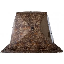 Палатка зимняя СТЭК КУБ 3 Т трехслойная, камуфляж, с выводом под трубу и москитной сеткой (2.2х2.2х2.05 м)
