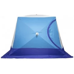 Палатка зимняя СТЭК КУБ 4 Т трехслойная, дышащая, с выводом под трубу (2.5х2.5х2.0 м)