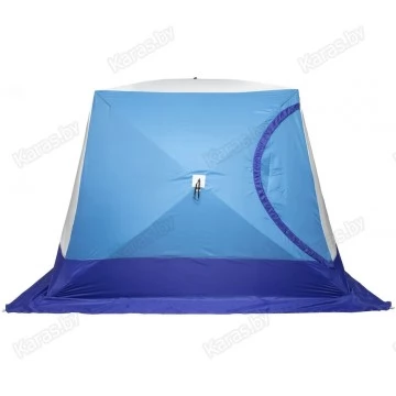 Палатка зимняя СТЭК КУБ 4 Т трехслойная, дышащая, с выводом под трубу (2.5х2.5х2.0 м)