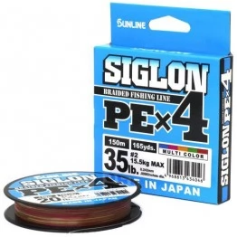 Леска плетёная Sunline Siglon PE x4 Multi Color 150 м