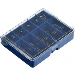 Набор крючков с длинным цевьем (никель), 100 шт