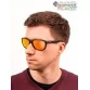 Очки поляризационные Tagrider N29-45 Gold Red Mirror в чехле