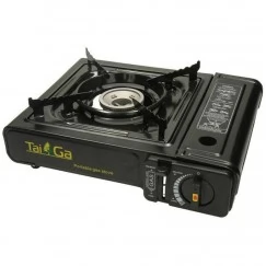 Плита настольная газовая Taiga BDZ-180-A с пьезоподжигом и переходником