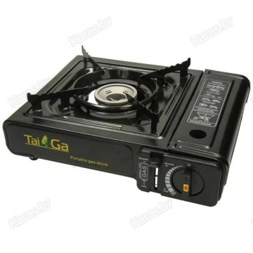 Плита настольная газовая Taiga BDZ-180-A с пьезоподжигом и переходником