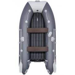 Надувная 3-местная ПВХ лодка Таймень LX 3200 НДНД (графит, светло-серый)