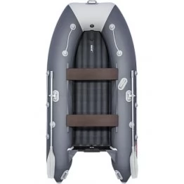 Надувная 3-местная ПВХ лодка Таймень LX 3200 НДНД (графит, светло-серый)