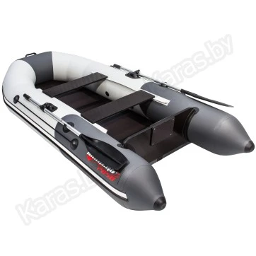 Надувная 2-местная ПВХ лодка Таймень NX 2850 СКК Комби (светло-серый, графит)