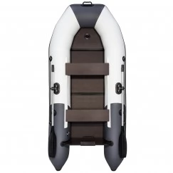 Надувная 2-местная ПВХ лодка Таймень NX 2850 СКК Комби (светло-серый, графит)