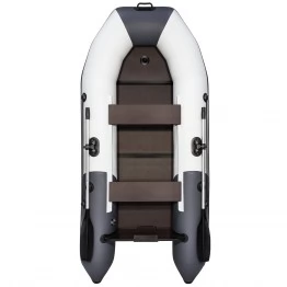 Надувная 2-местная ПВХ лодка Таймень NX 2850 СКК Комби (светло-серый, графит)