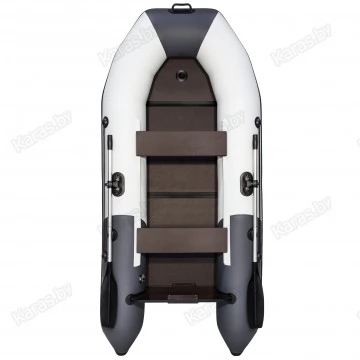 Надувная 2-местная ПВХ лодка Таймень NX 2850 СКК Комби (светло-серый, графит)