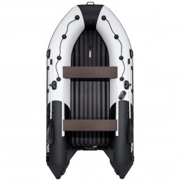 Надувная 5-местная ПВХ лодка Таймень NX 3800 НДНД Pro Комби (серый, графит)