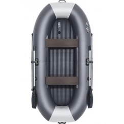 Надувная 2-местная ПВХ лодка Таймень LX 290 НД (графит, светло-серый)