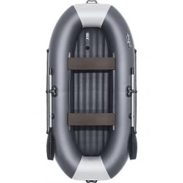 Надувная 2-местная ПВХ лодка Таймень LX 290 НД (графит, светло-серый)