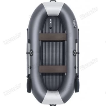 Надувная 2-местная ПВХ лодка Таймень LX 290 НД (графит, светло-серый)