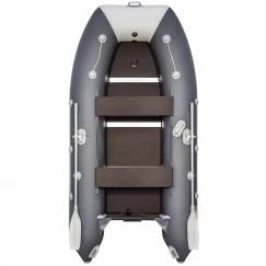 Надувная 3-местная ПВХ лодка Таймень LX 3200 СК (графит, светло-серый)