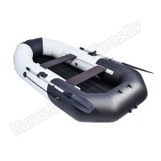 Надувная 2-местная ПВХ лодка Таймень NX 270 НД Комби (серо-черная)