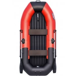 Надувная 2-местная ПВХ лодка Таймень NX 270 НД Комби (красно-черная)
