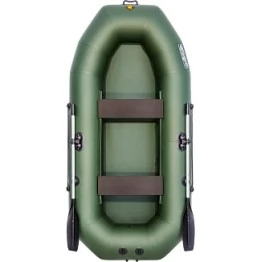 Надувная 2-местная ПВХ лодка Таймень NX 270 (зеленая)