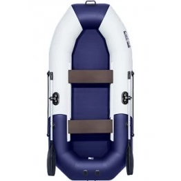 Надувная 2-местная ПВХ лодка Таймень NX 270 Комби (серо-синяя)