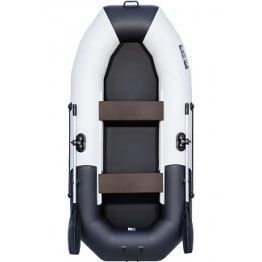 Надувная 2-местная ПВХ лодка Таймень NX 270 Комби (серо-черная)