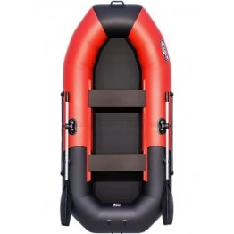 Надувная 2-местная ПВХ лодка Таймень NX 270 Комби (красно-черная)