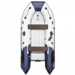 Надувная 3-местная ПВХ лодка Таймень NX 3200 НДНД Комби (светло-серый, синий)