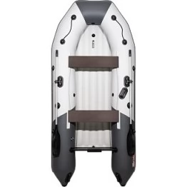Надувная 3-местная ПВХ лодка Таймень NX 3200 НДНД Комби (серый, графит)