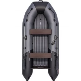 Надувная 3-местная ПВХ лодка Таймень NX 3200 НДНД Комби (графит, черный)