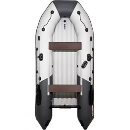 Надувная 4-местная ПВХ лодка Таймень NX 3400 НДНД Pro Комби (серый, графит)