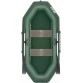 Надувная 2-местная ПВХ лодка Тонар Бриз 260 (без настила, зеленая)