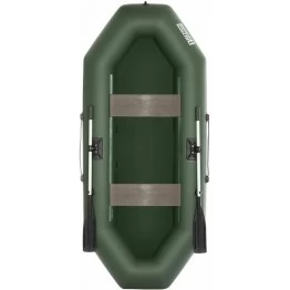 Надувная 2-местная ПВХ лодка Тонар Бриз 280 (без настила, зеленая)