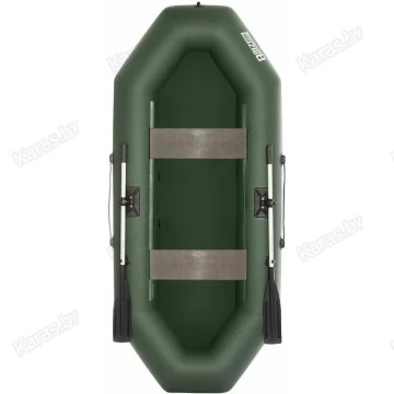 Надувная 2-местная ПВХ лодка Тонар Бриз 280 (без настила, зеленая)