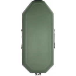 Надувная 2-местная ПВХ лодка Тонар Шкипер 280НТ (реечный настил + транец, зеленая)