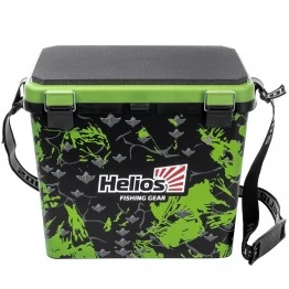 Ящик рыболовный зимний односекционный Helios Shark 19 л (салатовый)