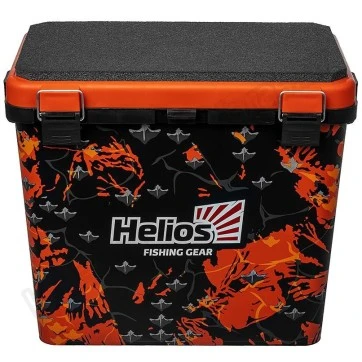 Ящик рыболовный зимний односекционный Helios Shark 19 л (оранжевый)
