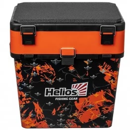 Ящик рыболовный зимний Helios Shark 19 л (оранжевый)