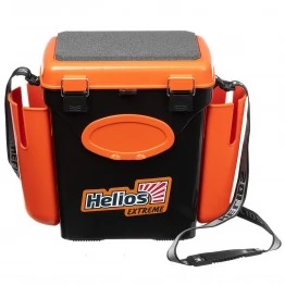 Ящик рыболовный зимний Helios Fishbox (10л) односекционный (оранжевый)