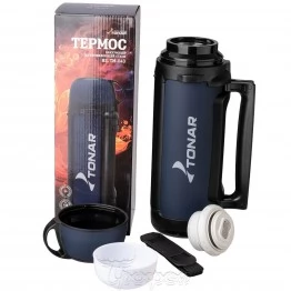 Термос Тонар TM-042 1.7 л (с ручкой и дополнительной чашкой)